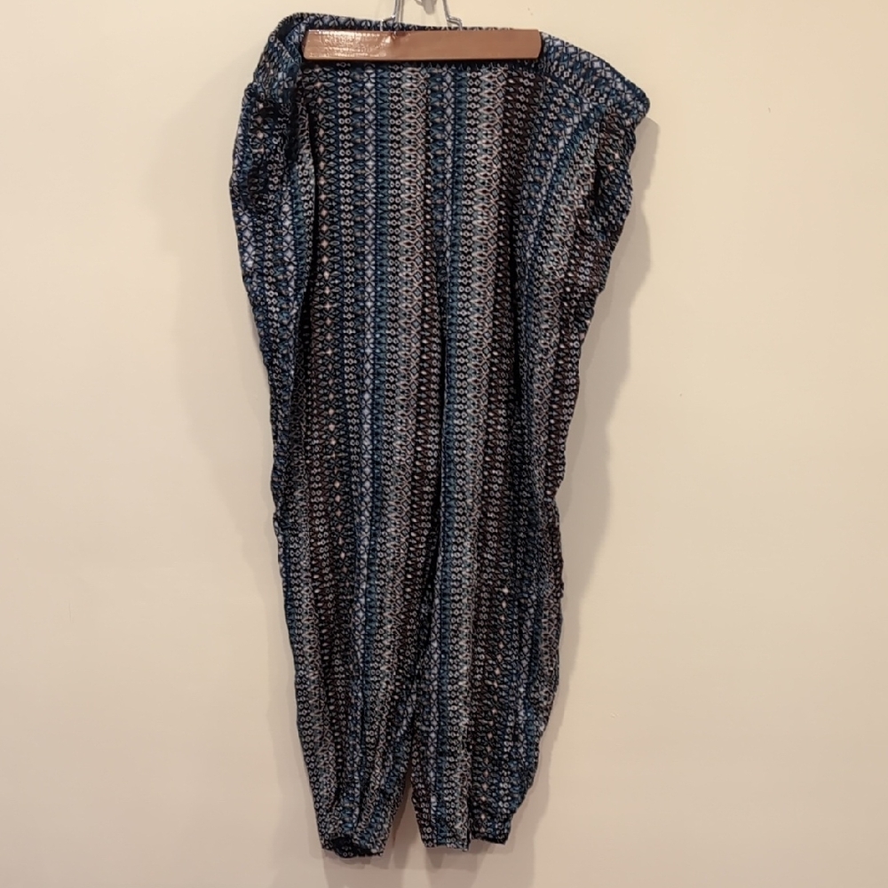 Jessica Simpson Navy and Black Linen Pants